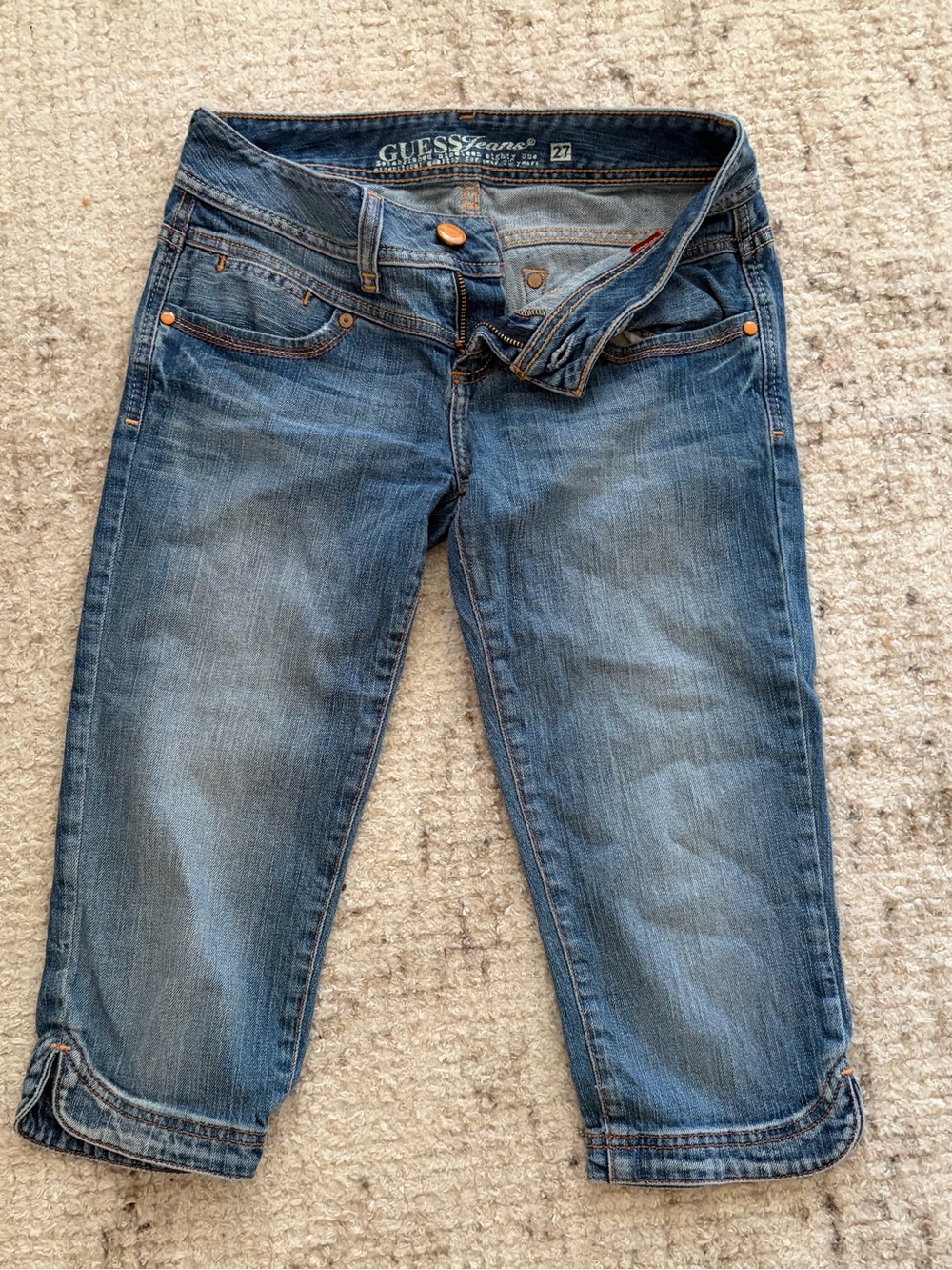 Y2K GUESS Blue Cropped Denim Capris